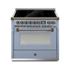 Steel Fornuis Ascot 90 - Inductie Fornuis | AQ9S-5FI | Model 2024-Fornuizen-Steel Cucine-Mat blauw / Celeste-BRONS-Jones-Jansen