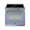 Steel Fornuis Ascot 90 - Inductie Fornuis | AQ9S-5FI | Model 2024-Fornuizen-Steel Cucine-Mat blauw / Celeste-NIKKEL-Jones-Jansen