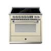 Steel Fornuis Ascot 90 - Inductie Fornuis | AQ9S-5FI | Model 2024-Fornuizen-Steel Cucine-Glanzend Creme / Crema-CHROME-Jones-Jansen