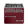 Steel Fornuis Ascot 100/3 D - Gas Fornuis | AQ10SFF-D | Model 2024-Fornuizen-Steel Cucine-6 PITS GAS (6W)-Glanzend Bordeaux-CHROME-Jones-Jansen