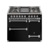 Steel Fornuis Ascot 100/3 D - Gas Fornuis | AQ10SFF-D | Model 2024-Fornuizen-Steel Cucine-5 PITS GAS MET TABLE TOP (4T)-Glanzend zwart / Nero-CHROME-Jones-Jansen