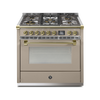 Steel Fornuis Ascot 90 - Gas Fornuis | AQ9S | Model 2024-Fornuizen-Steel Cucine-5 PITS GAS MET MEGA WOK (4M)-Mat beige / Sabbia-MESSING-Jones-Jansen