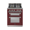 Steel Fornuis Ascot 70/2 -Gas Fornuis | AQ7SF-4 | Model 2024-Fornuizen-Steel Cucine-Glanzend Bordeaux-NIKKEL-Jones-Jansen