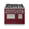 Steel Fornuis Ascot 100- Gas Fornuis | AQ10SF | Model 2024-Fornuizen-Steel Cucine-6 PITS GAS (6W)-Glanzend Bordeaux-CHROME-Jones-Jansen