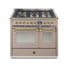 Steel Fornuis Ascot 100- Gas Fornuis | AQ10SF | Model 2024-Fornuizen-Steel Cucine-6 PITS GAS (6W)-Mat beige / Sabbia-MESSING-Jones-Jansen