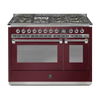 Steel Fornuis Ascot 120 - Gas Fornuis | AQ12SF | Model 2024-Fornuizen-Steel Cucine-7 PITS GAS INC. MEGA WOK (6M)-Glanzend Bordeaux-CHROME-Jones-Jansen