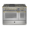 Steel Fornuis Ascot 120 - Gas Fornuis | AQ12SF | Model 2024-Fornuizen-Steel Cucine-6 PITS GAS + BAK/GRILLPLAAT (6B/6T)-INOX-MESSING-Jones-Jansen