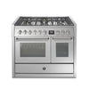 Steel fornuis Genesi 100 - Gas fornuis | GQ10SF | Model 2024-Fornuizen-Steel Cucine-6 PITS GAS (6W)-Inox-Jones-Jansen