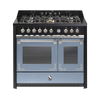 Steel fornuis Oxford 100 - Gas fornuis | X10FF-6 | Model 2024-Fornuizen-Steel Cucine-6 PITS GAS-Mat blauw / Celeste-Jones-Jansen