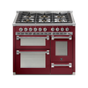Steel Fornuis Ascot 100/3 - Gas Fornuis | AQ10SFF | Model 2024-Fornuizen-Steel Cucine-6 PITS GAS (6W)-Glanzend Bordeaux-CHROME-Jones-Jansen