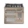 Steel Fornuis Ascot 100/3 - Gas Fornuis | AQ10SFF | Model 2024-Fornuizen-Steel Cucine-6 PITS GAS (6W)-Mat beige / Sabbia-MESSING-Jones-Jansen