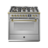 Steel Fornuis Ascot 90 - Gas Fornuis | AQ9S | Model 2024-Fornuizen-Steel Cucine-6 PITS GAS (6W)-INOX-MESSING-Jones-Jansen