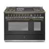 Steel Fornuis Ascot 120 - Gas Fornuis | AQ12SF | Model 2024-Fornuizen-Steel Cucine-5 PITS GAS INC. MEGA WOK + BAK/GRILLPLAAT (4BM/4TM)-Mat Antraciet-BRONS-Jones-Jansen