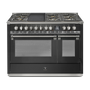 Steel Fornuis Ascot 120 - Gas Fornuis | AQ12SF | Model 2024-Fornuizen-Steel Cucine-6 PITS GAS + BAK/GRILLPLAAT (6B/6T)-Mat Antraciet-NIKKEL-Jones-Jansen