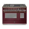Steel Fornuis Ascot 120 - Gas Fornuis | AQ12SF | Model 2024-Fornuizen-Steel Cucine-5 PITS GAS INC. MEGA WOK + BAK/GRILLPLAAT (4BM/4TM)-Glanzend Bordeaux-BRONS-Jones-Jansen