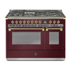 Steel Fornuis Ascot 120 - Gas Fornuis | AQ12SF | Model 2024-Fornuizen-Steel Cucine-7 PITS GAS INC. MEGA WOK (6M)-Glanzend Bordeaux-MESSING-Jones-Jansen