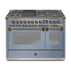 Steel Fornuis Ascot 120 - Gas Fornuis | AQ12SF | Model 2024-Fornuizen-Steel Cucine-6 PITS GAS + BAK/GRILLPLAAT (6B/6T)-Mat blauw / Celeste-BRONS-Jones-Jansen