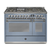 Steel Fornuis Ascot 120 - Gas Fornuis | AQ12SF | Model 2024-Fornuizen-Steel Cucine-7 PITS GAS INC. MEGA WOK (6M)-Mat blauw / Celeste-NIKKEL-Jones-Jansen