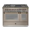 Steel Fornuis Ascot 120 - Gas Fornuis | AQ12SF | Model 2024-Fornuizen-Steel Cucine-5 PITS GAS INC. MEGA WOK + BAK/GRILLPLAAT (4BM/4TM)-Mat beige / Sabbia-BRONS-Jones-Jansen