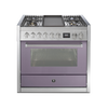 Steel fornuis Genesi 90 - Gas fornuis | GQ9S | Model 2024-Fornuizen-Steel Cucine-4 PITS GAS MET FRYTOP (4T)-Mat Paars / Ametista-Jones-Jansen
