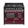 Steel fornuis Oxford 100 - Gas fornuis | X10FF-6 | Model 2024-Fornuizen-Steel Cucine-6 PITS GAS-Glanzend Bordeaux-Jones-Jansen